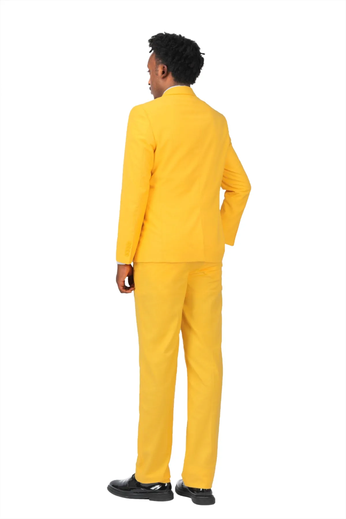 2-Piece Slim Fit Simple Designed Orange Suit