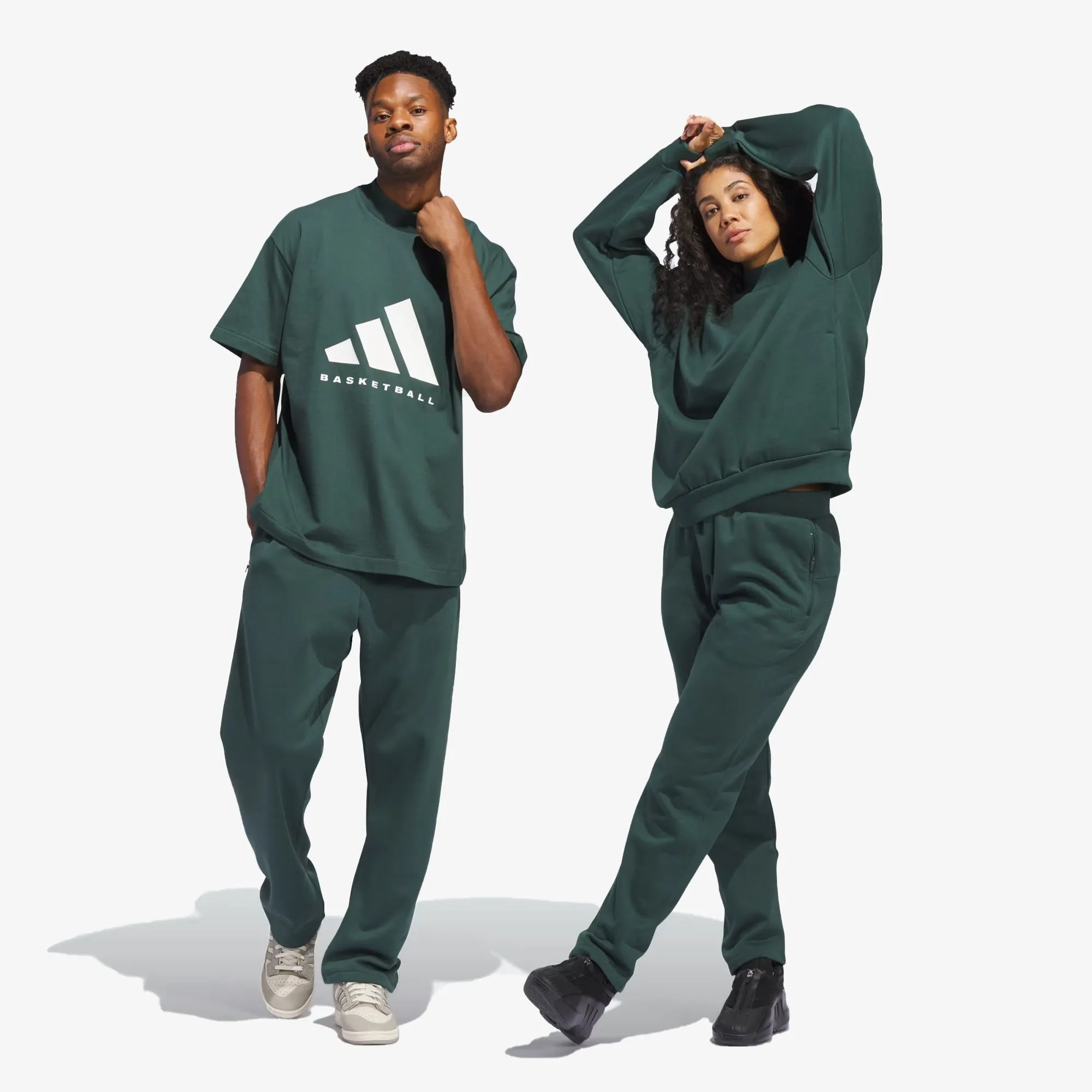 Adidas Originals | BASKETBALL SWEATPANTS  { MINERAL GREEN