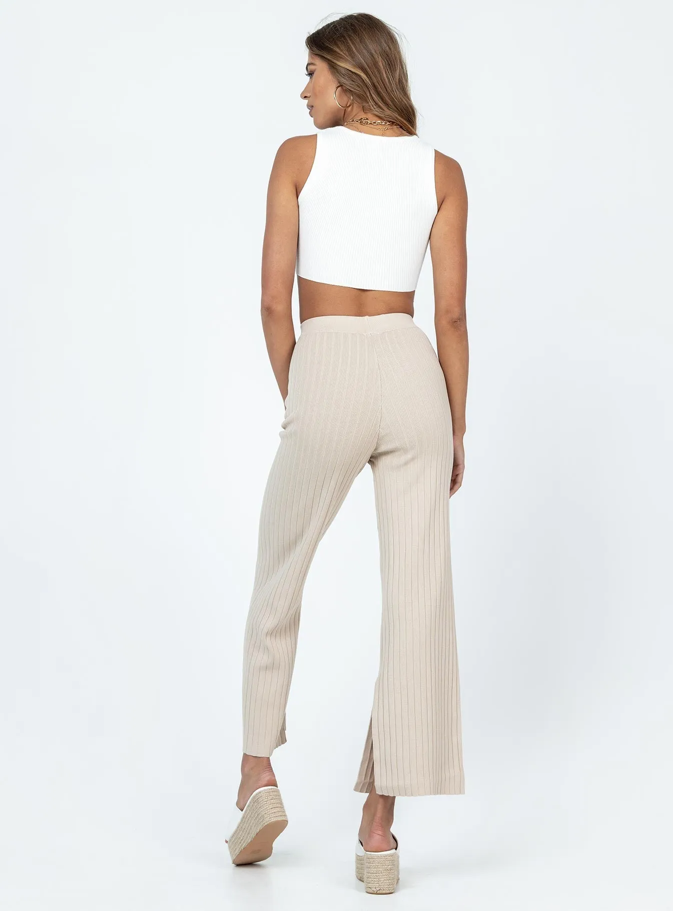 Allen Ribbed Pants Cream