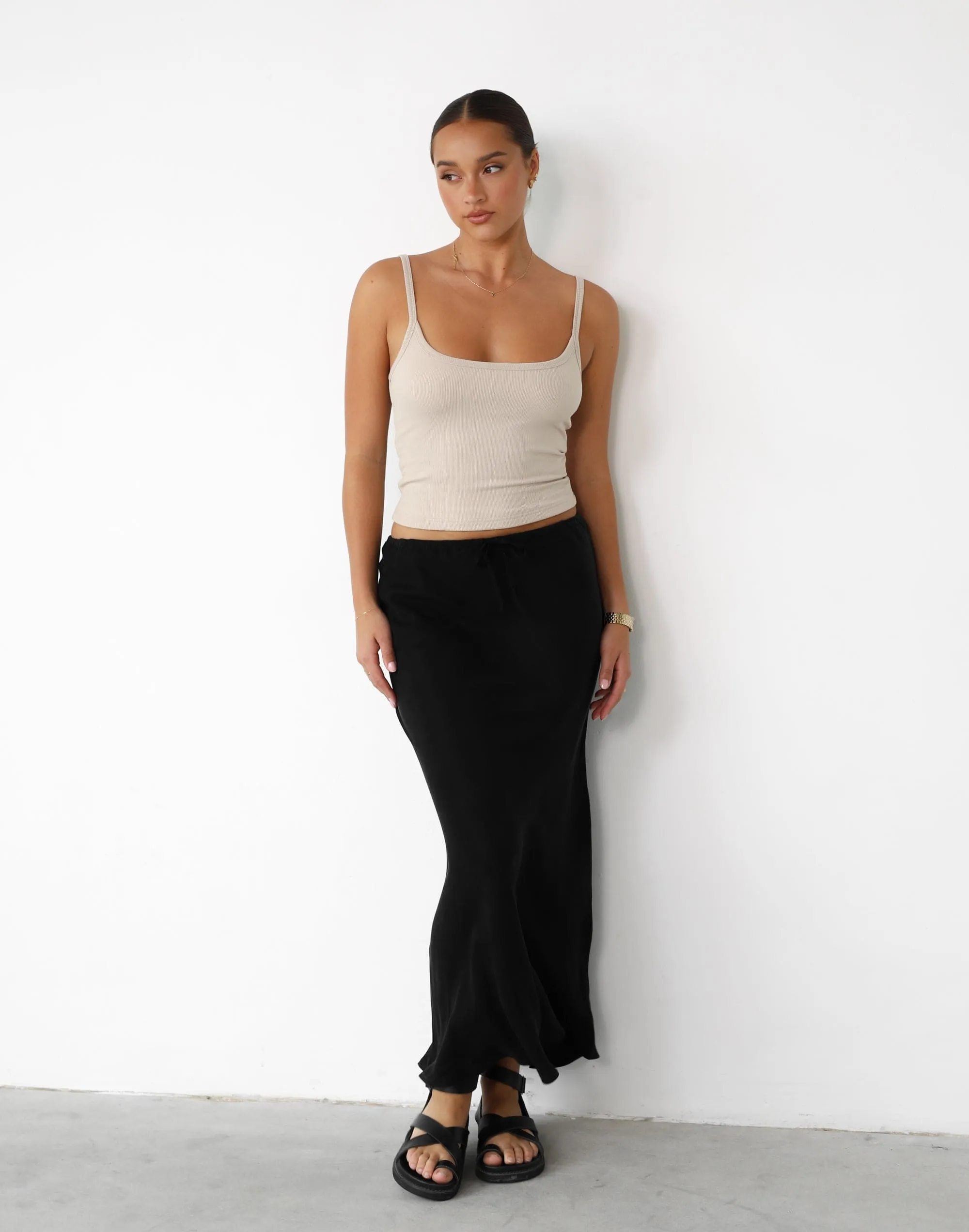 Amalie Maxi Skirt (Black)