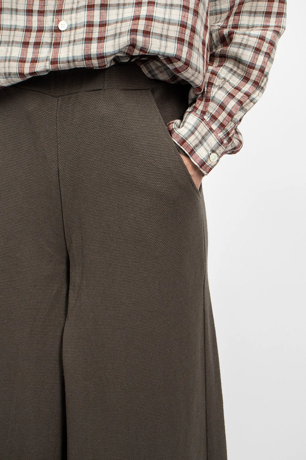 & Twelve Pant Charcoal Brown