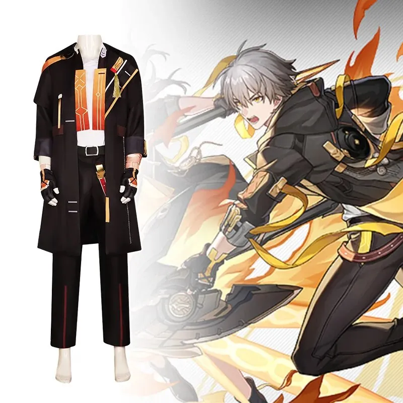 Anime Game Honkai: Star Rail Cos Trailblazer Male Stage Role-playing Outer Coat Inner Coat Pants Gloves Etc. Costume Set