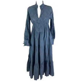 Anna Mason Cornflower Broderie Anglais Maxi Dress S