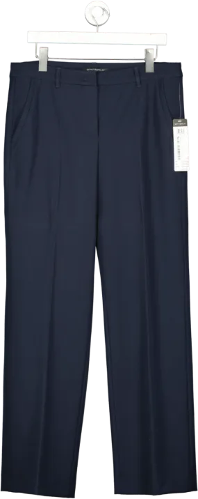 Betty Barclay Blue belted Straight Leg Trousers UK 14