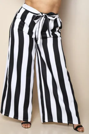 Black And White Wide Leg Pants