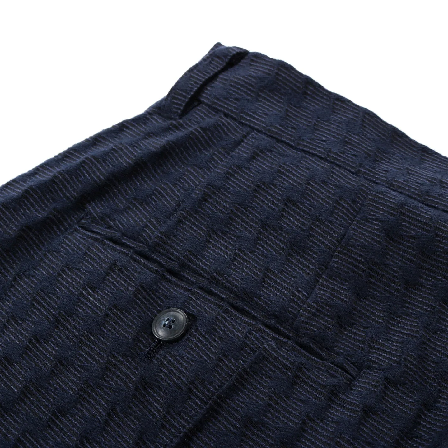 BLUE BLUE JAPAN PINWHEEL JACQUARD TROUSERS DARK NAVY