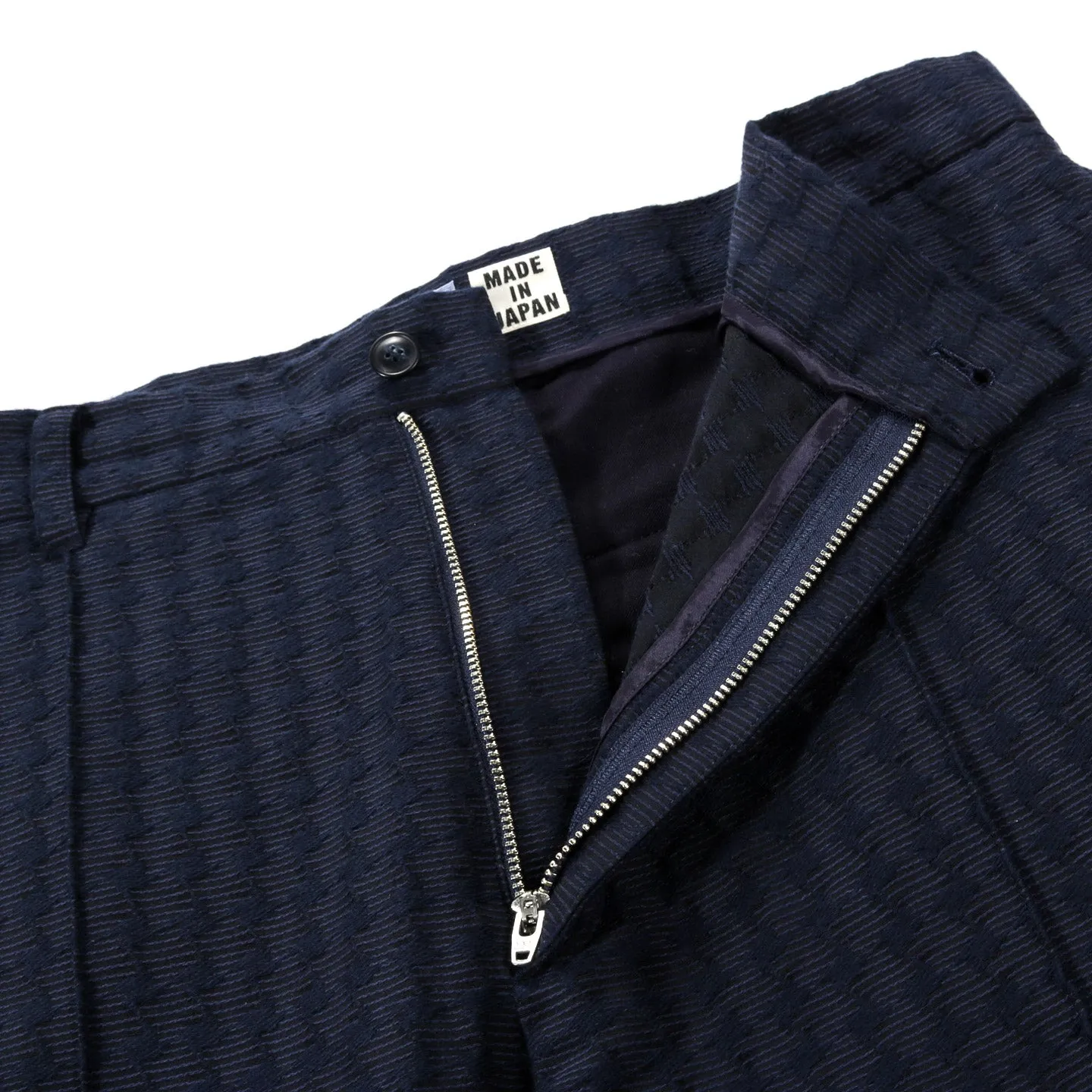 BLUE BLUE JAPAN PINWHEEL JACQUARD TROUSERS DARK NAVY