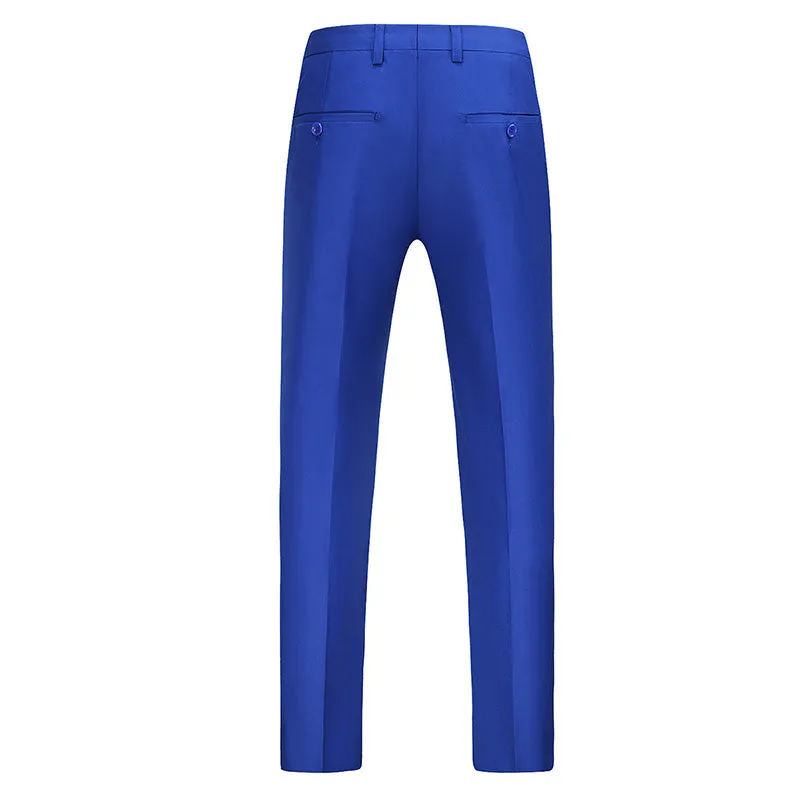 Blue Modern Fit Straight Leg Classic Dress Pants