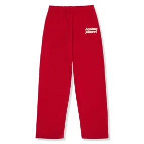 Broken Planet Straight Leg Ruby Red Sweatpants