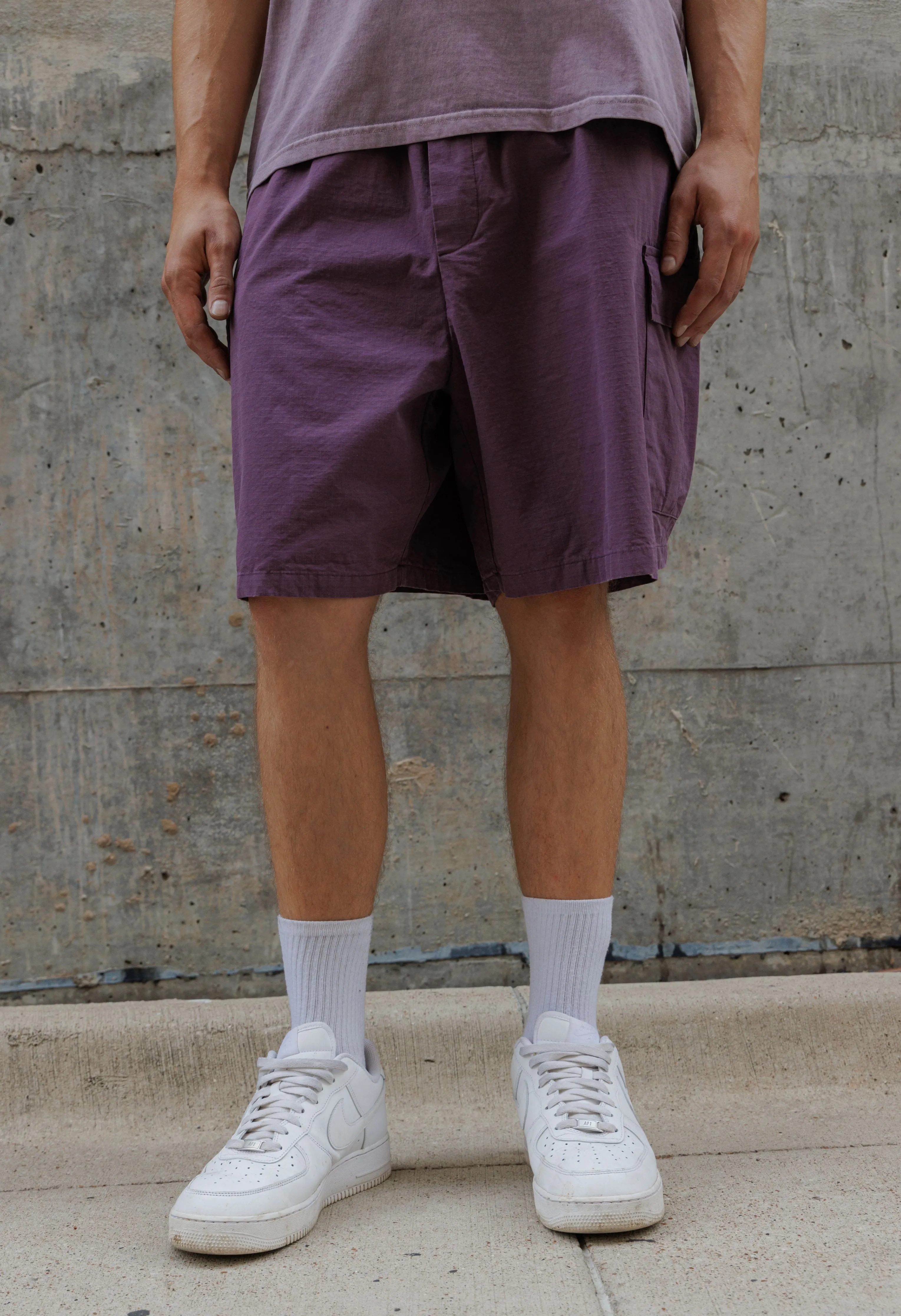 Cargo Shorts in Plum