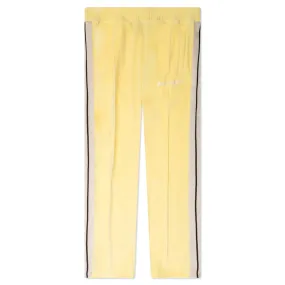 Chenille Loose Track Pants - Yellow/Off White