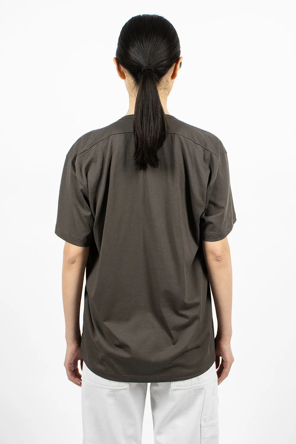 Circle Neck T-Shirt Washed Bark