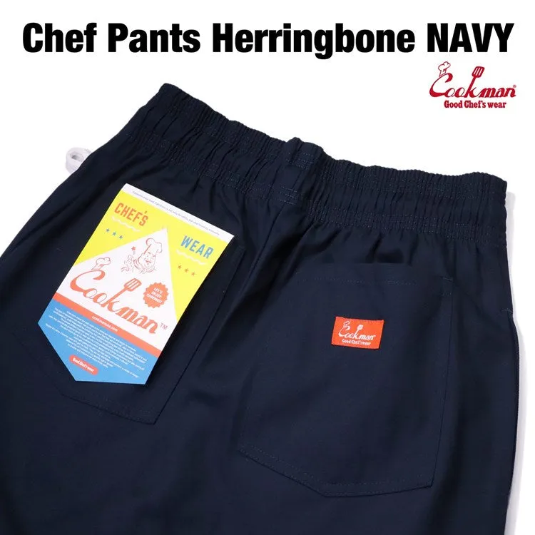 Cookman Chef Pants - Herringbone : Navy