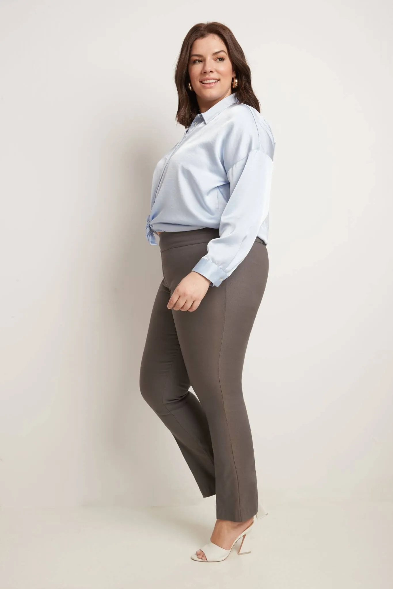 Curvy Tummy Control Straight Leg Pants