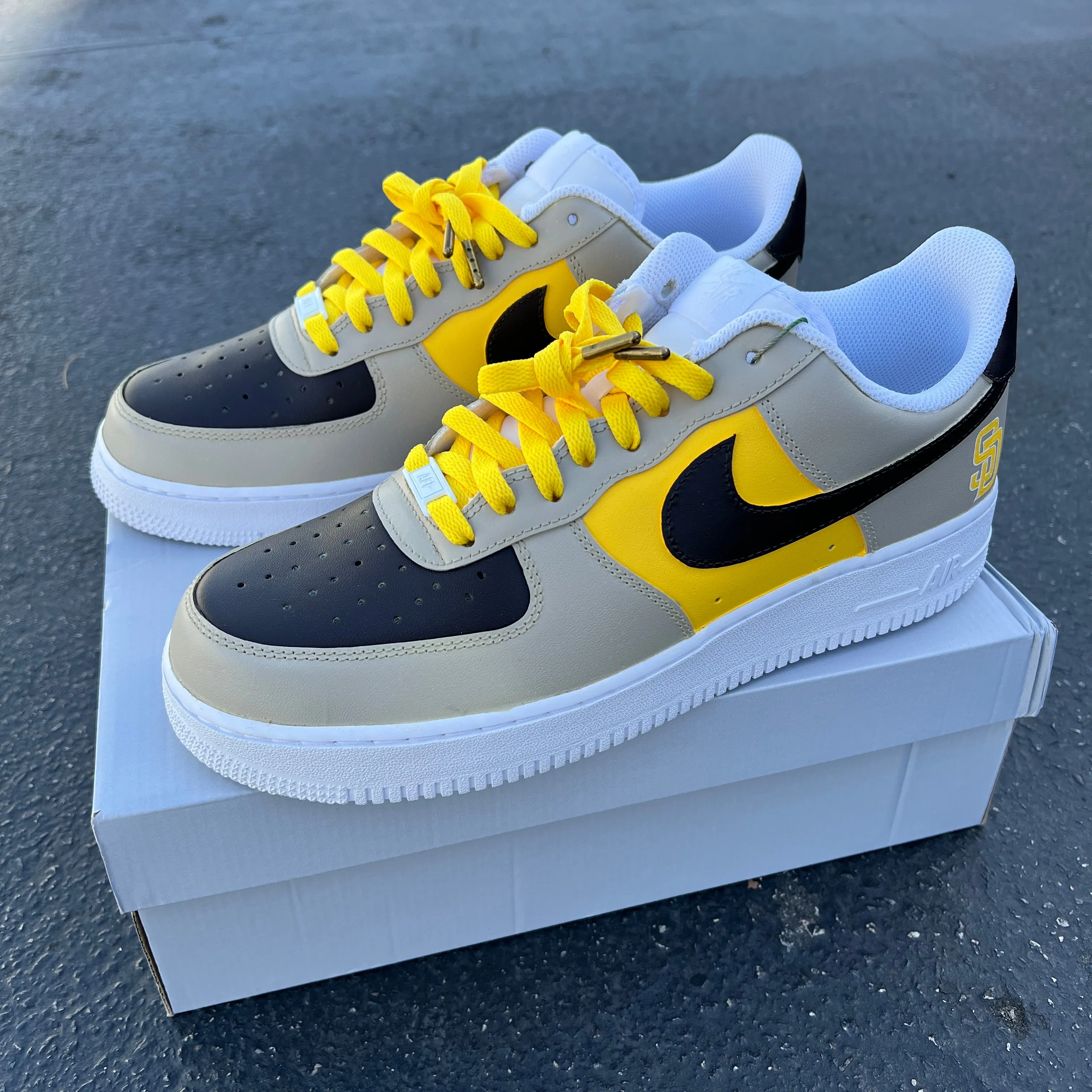 Custom Hand Painted San Diego Padres Nike Air Force 1