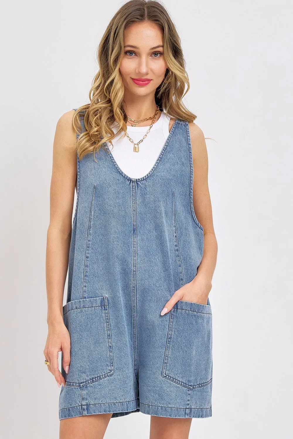 Darcie Overalls in Blue Denim