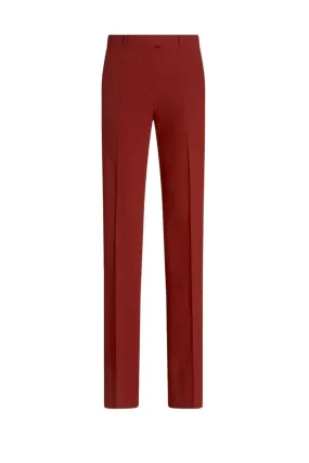 Etro Jacquard Straight Leg Pant - Red