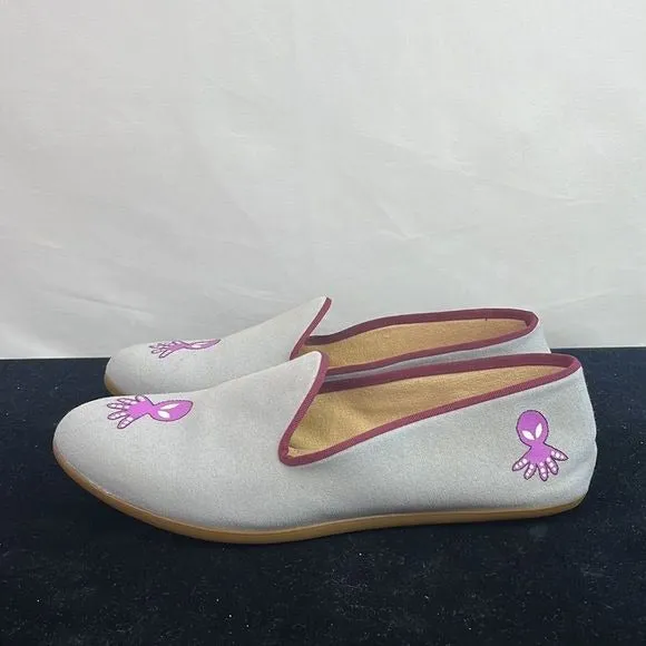 Galet Gray with Purple Octopus Loafers with Box