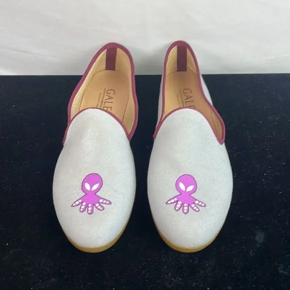 Galet Gray with Purple Octopus Loafers with Box