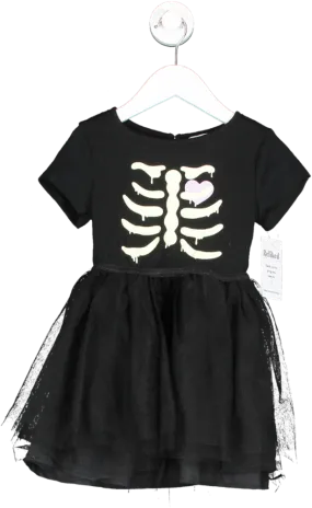 H&M Black Tulle Skirt Skeleton Dress 2-4 Years 4 Years