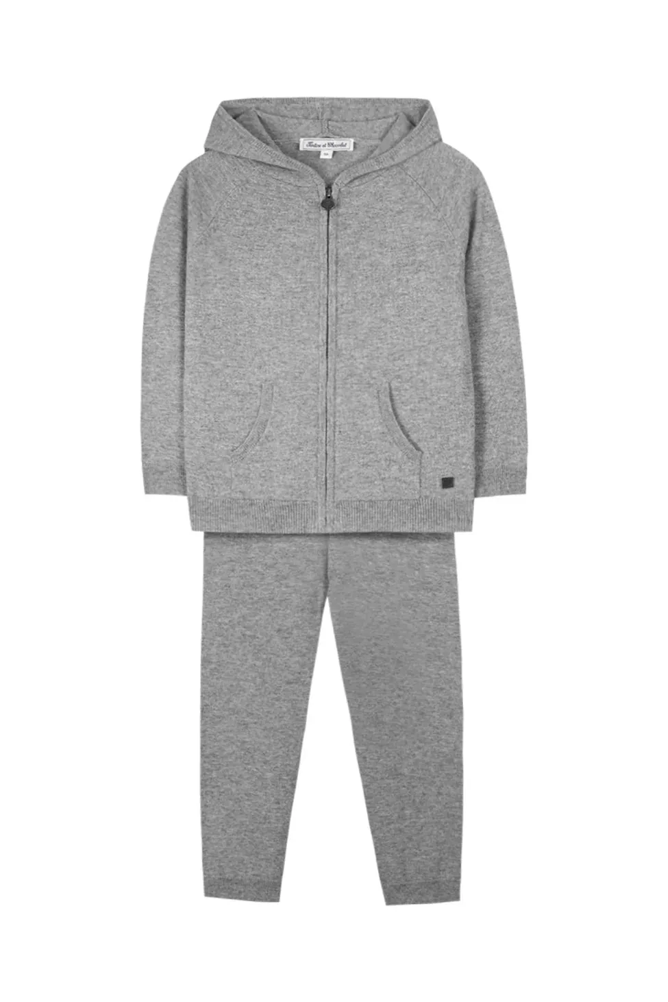 Heather Gray Knit Jogging Suit