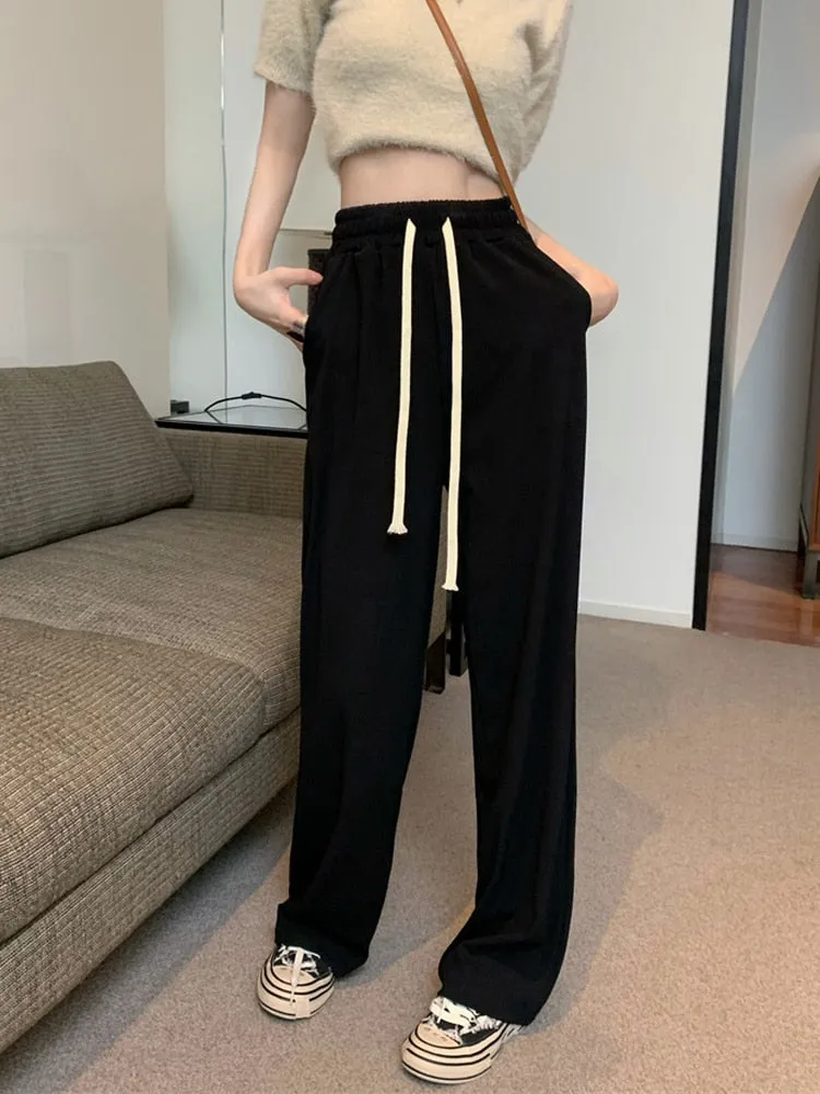 High-Waisted Sweatpants with Elastic Waist