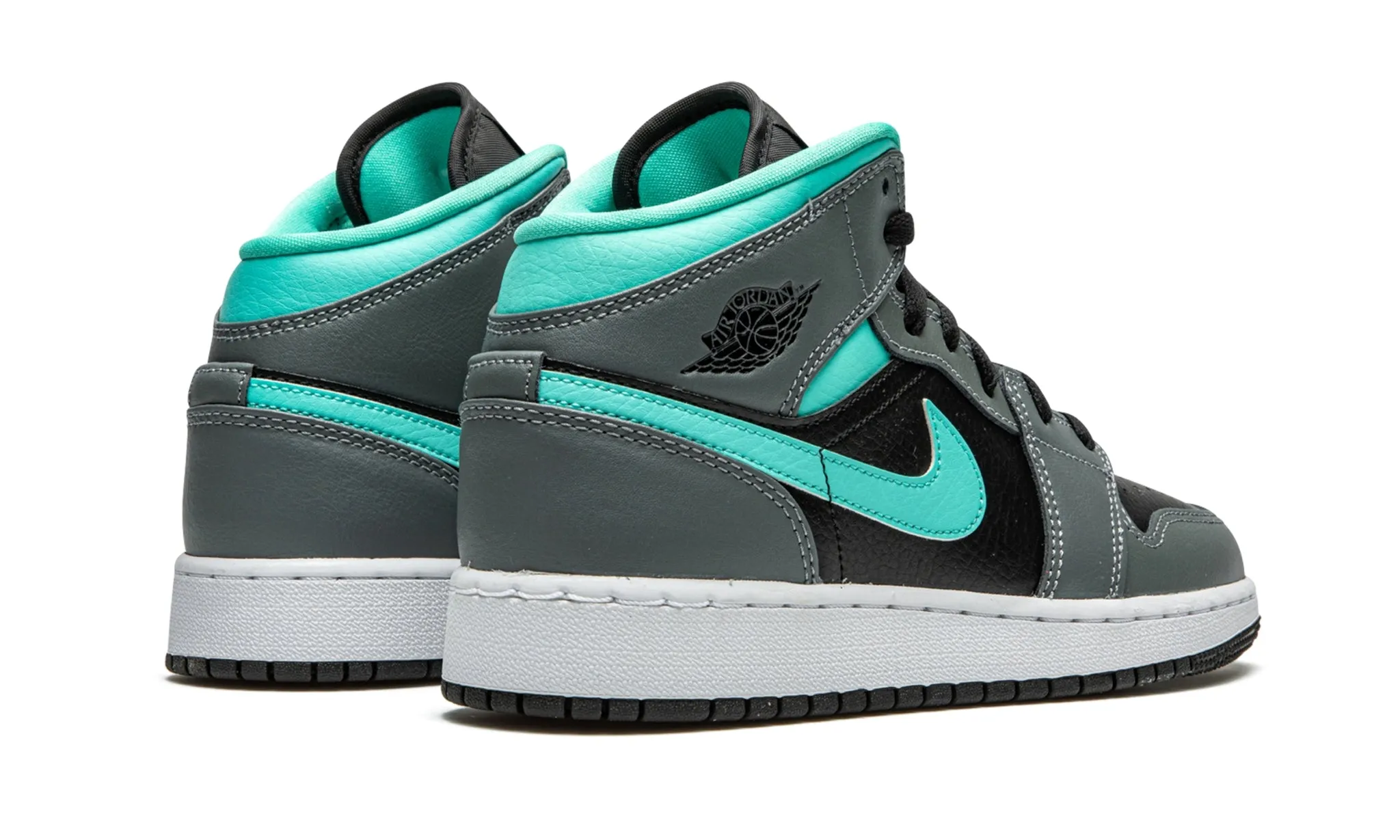 JORDAN 1 MID GREY AQUA GS