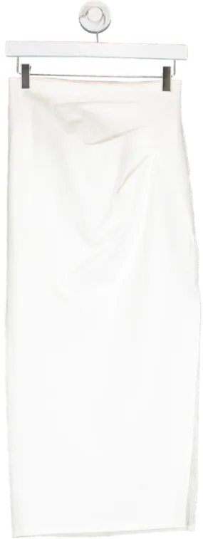 Karen Millen White Ponte Side Split Maxi Skirt UK XS