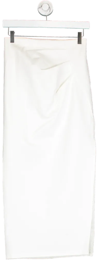 Karen Millen White Ponte Side Split Maxi Skirt UK XS