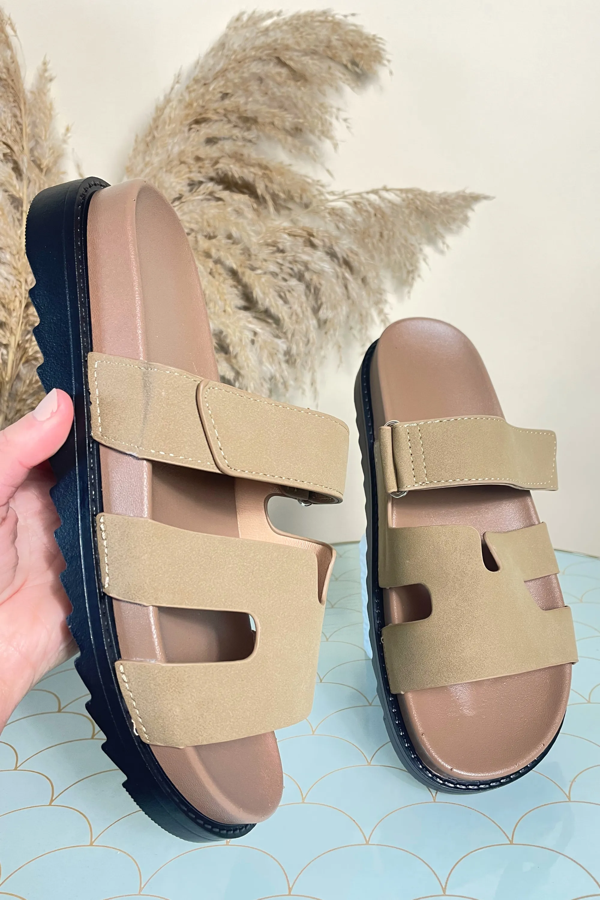 Khaki sandals