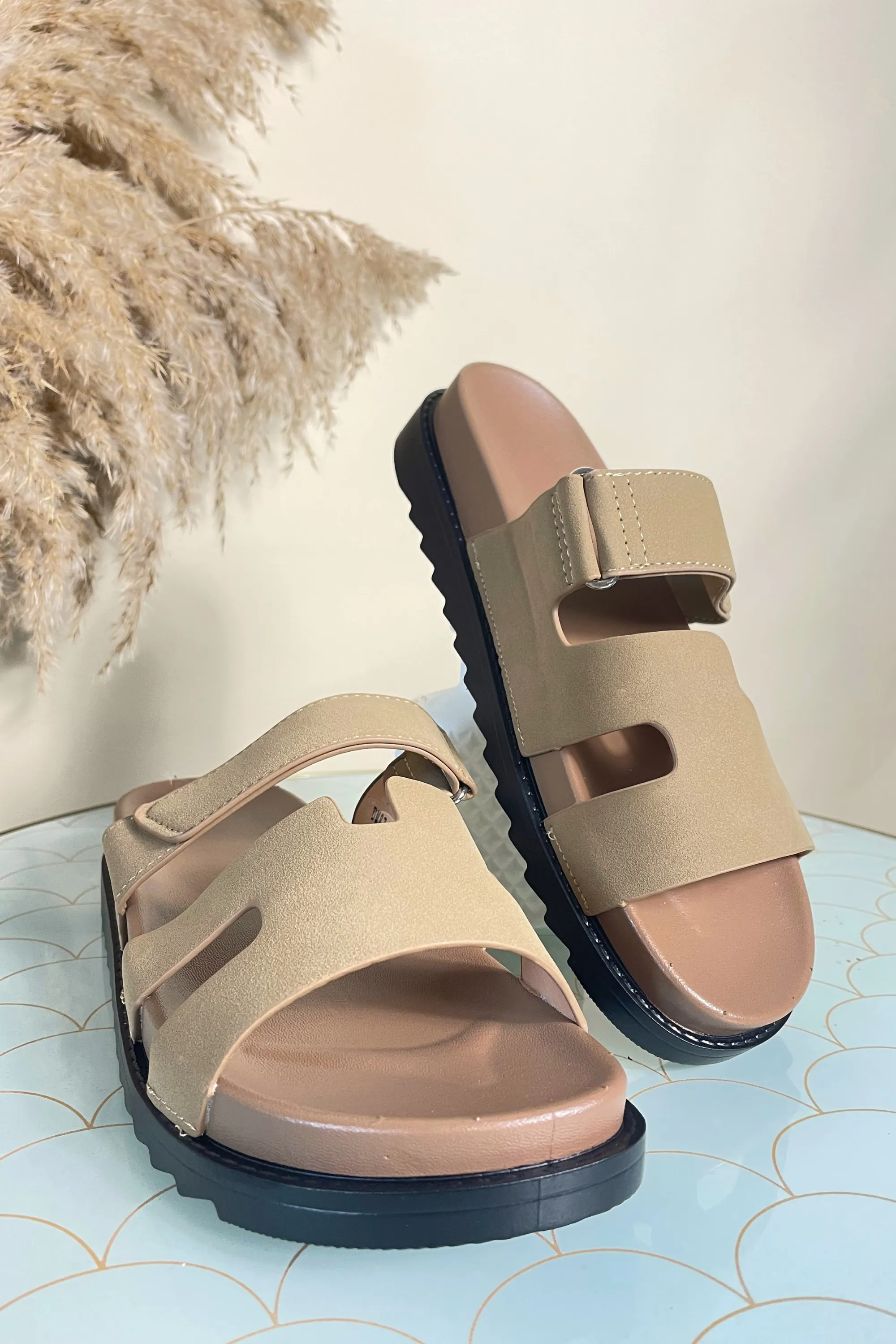 Khaki sandals