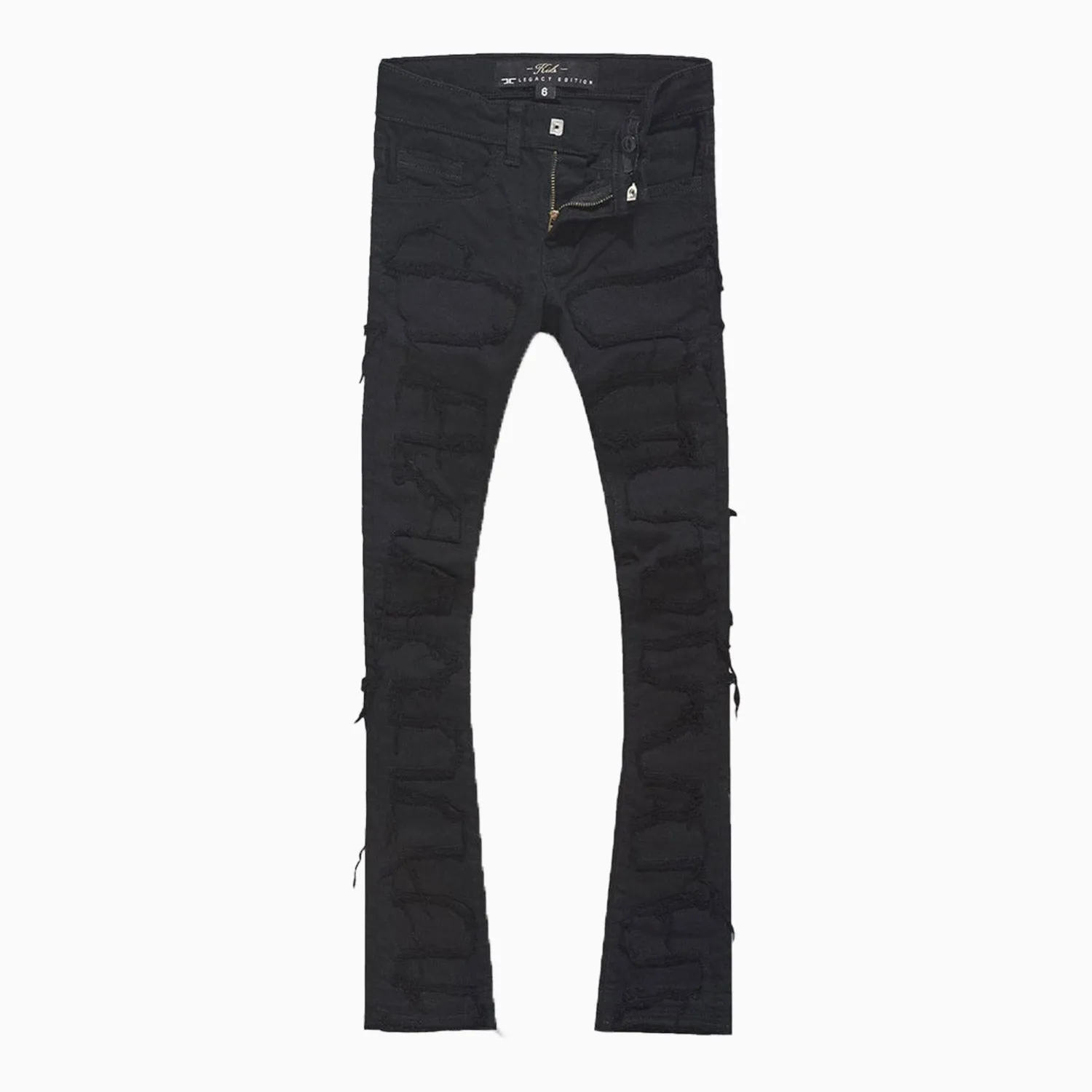 Kid's Stacked Shreds Skinny Denim Pant