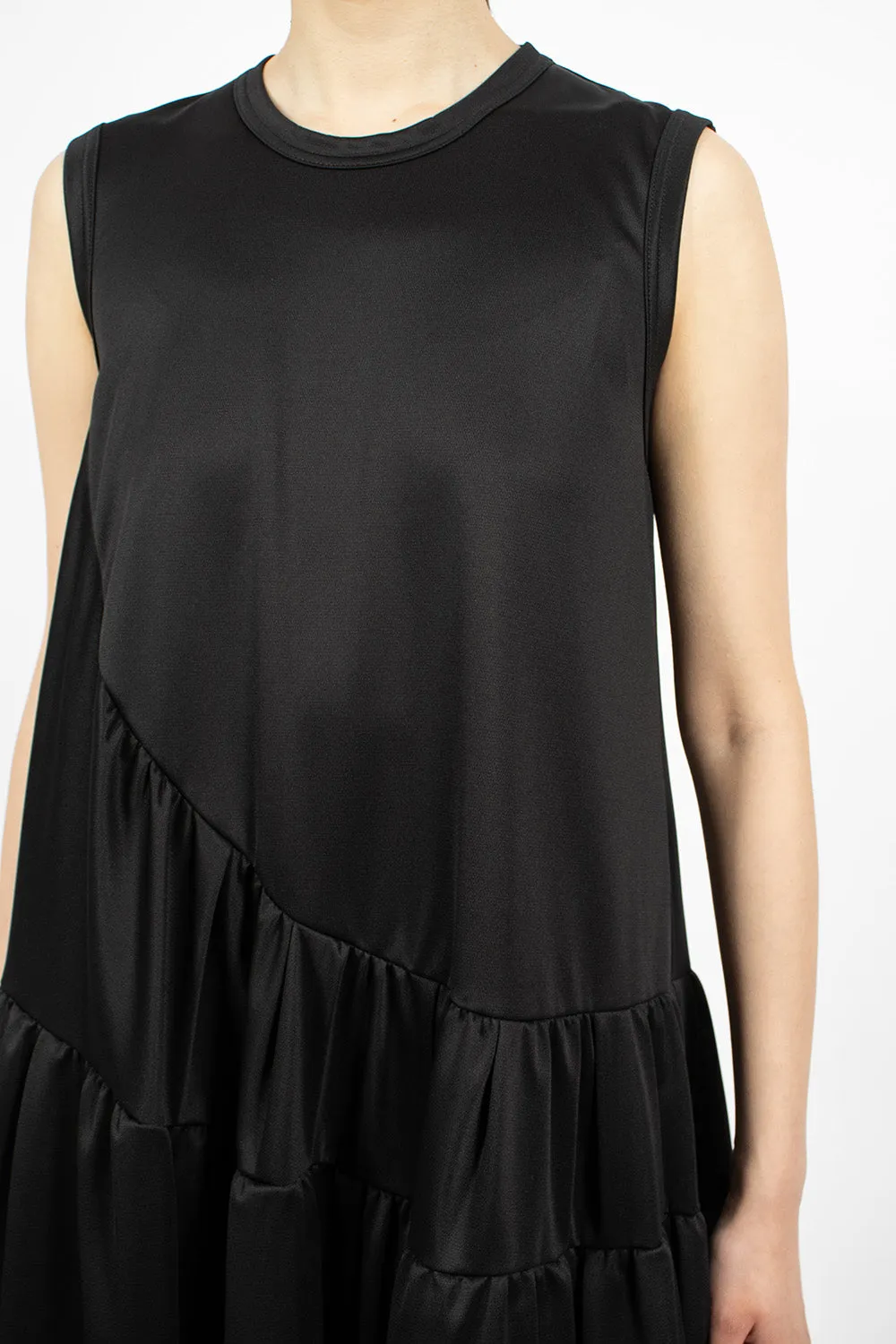 Layered Tank Dress Black