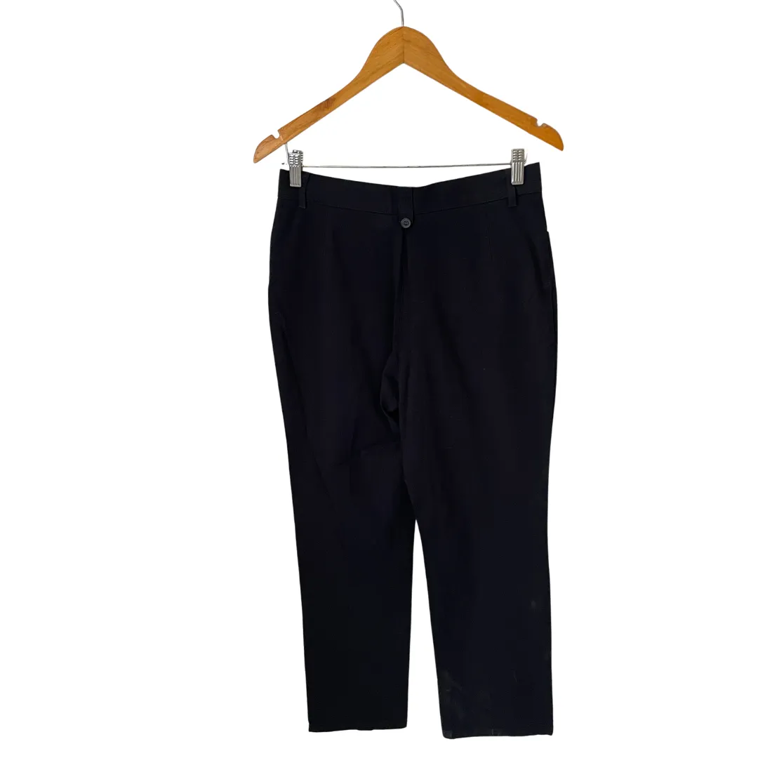 Marks & Spencer Black Two Way Stretch Straight Pants | Brand New |