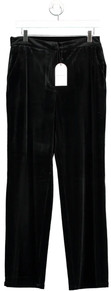 Monsoon Black Maria Velvet Straight Leg Trousers UK 10