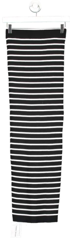 Moocci Paris Black Striped Pencil Skirt UK S/M