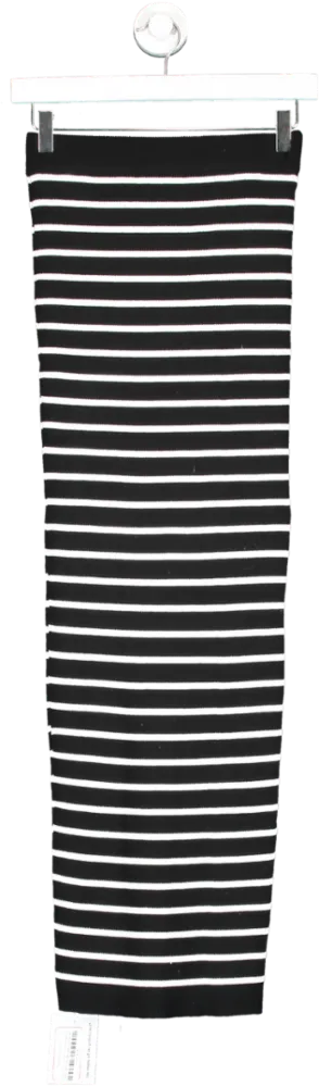 Moocci Paris Black Striped Pencil Skirt UK S/M