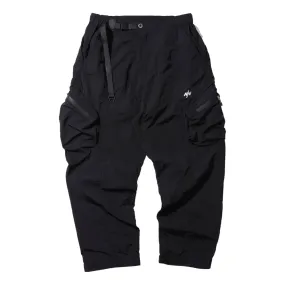 NINE POINT NINE MESH BREATHE MULTI POCKET PANTS-BLACK