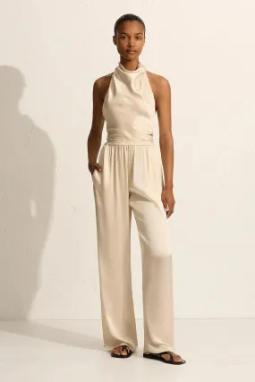 RELAXED SATIN PANT-IVORY