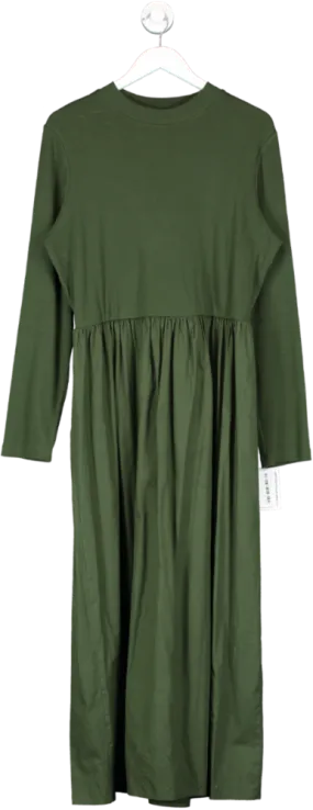 River Island Green Swing Skirt Maxi Dress UK 18