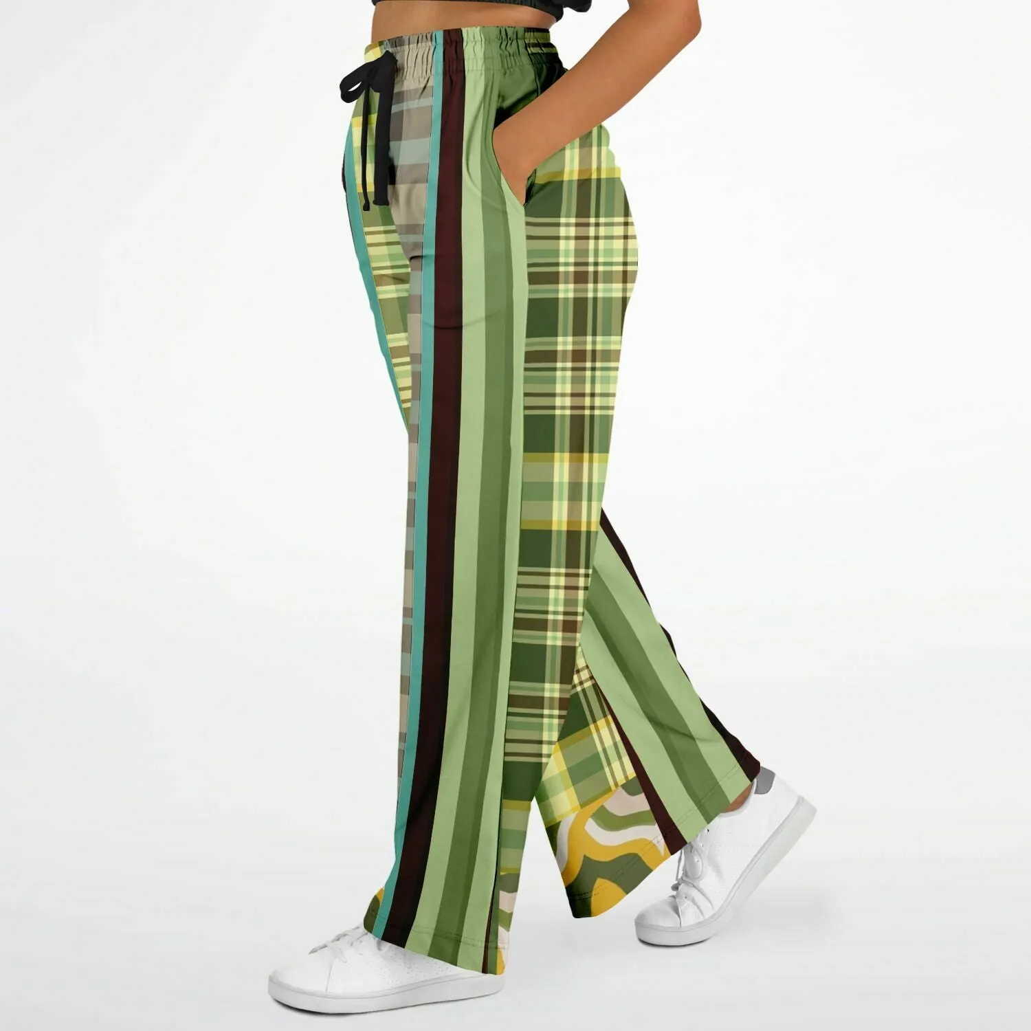 Rolling Green Eco-Poly Stretchy Phat Bellbottoms