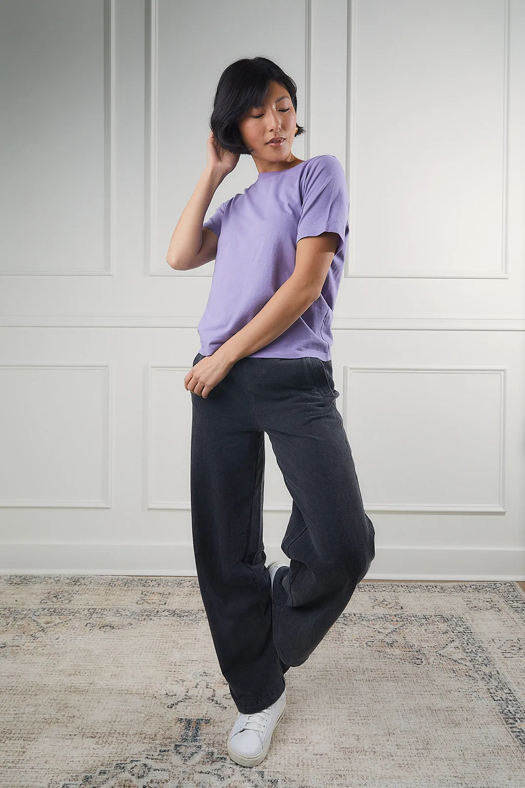 Royal Mineral Washed Wide Leg Pants