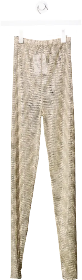 Santa Brands Metallic Golden Tight Pants UK XS