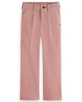 SCOTCH AND SODA FW23 Wide Leg High Rise Corduroy Pants in Dusty Pink