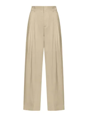 Silk and cotton trousers