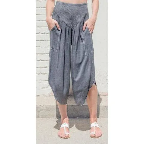 Slit Leg Capri Pants