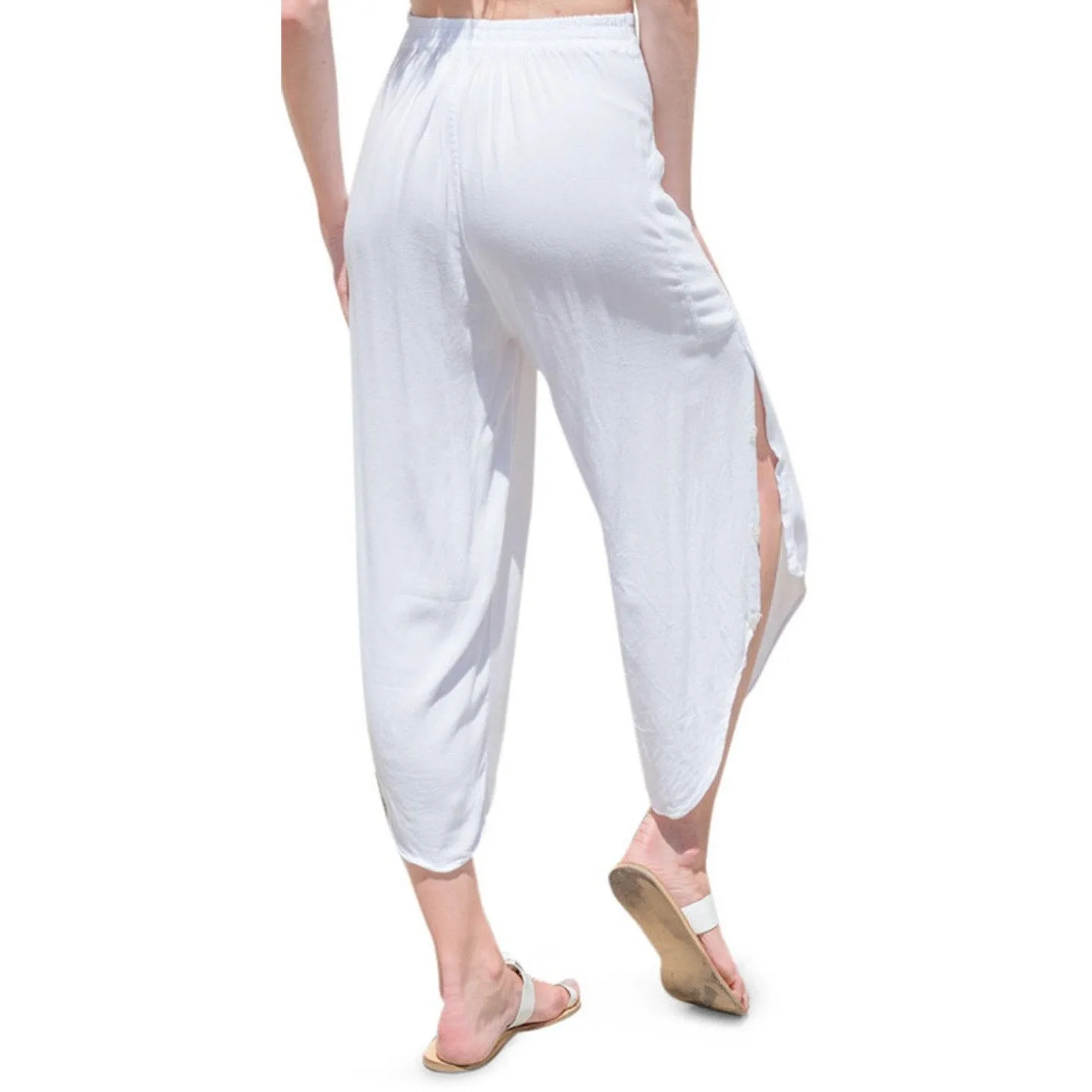 Slit Leg Capri Pants