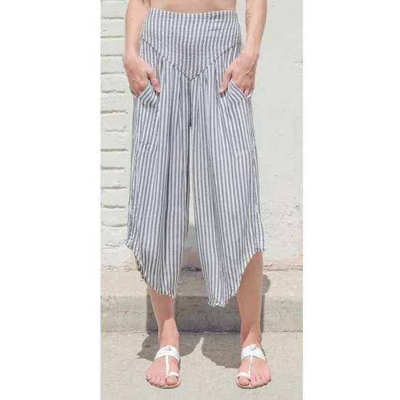 Slit Leg Capri Pants