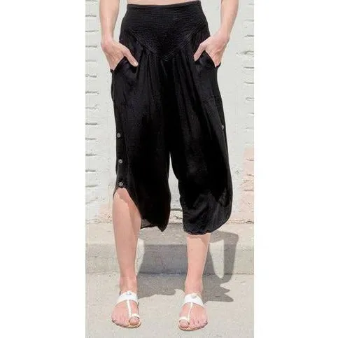 Slit Leg Capri Pants