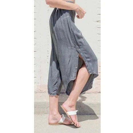 Slit Leg Capri Pants